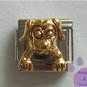 Gold Tone 3-D Dog Italian Charm