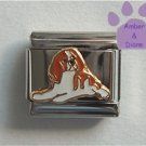 King Charles Cavalier Spaniel Dog Italian Charm Brown and White