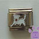 White Dog Italian Charm Puppy Running