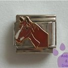 Chestnut Horse's Head Italian Charm