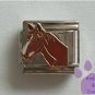 Chestnut Horse's Head Italian Charm