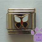 Butterfly Italian Charm white and black wings