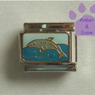 Jumping Dolphin Italian Charm blue sky and ocean
