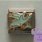 Two Dolphins Swimming Together Italian Charm
