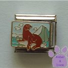 Seal on an Ice Flow Italian Charm with a Scenic background