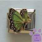 August BUTTERFLY Birthstone with green-peridot colored wings