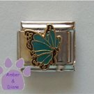 December BUTTERFLY Birthstone with blue-turquoise color wings