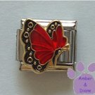 July BUTTERFLY Birthstone with red-ruby colored wings