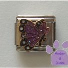 June BUTTERFLY Birthstone lavender-alexandrite pearl glitter wings
