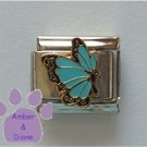 March BUTTERFLY Birthstone light blue-aquamarine color wings