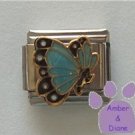 March BUTTERFLY Birthstone pale blue-aquamarine glitter wings