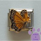 November BUTTERFLY Birthstone with amber-topaz colored wings
