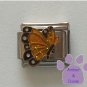November BUTTERFLY Birthstone with golden-topaz glitter wings
