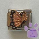 October BUTTERFLY Birthstone pink-opal tourmaline glitter wings