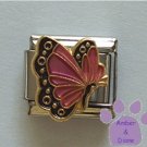October BUTTERFLY Birthstone pink-tourmaline opal colored wings