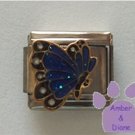 September BUTTERFLY Birthstone deep blue-sapphire glitter wings