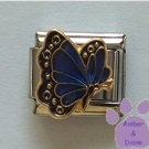 September BUTTERFLY Birthstone with blue-sapphire colored wings