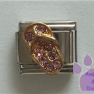 Flip Flop Crystal Birthstone Italian Charm Alexandrite-Purple June