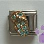 Flip Flop Crystal Birthstone Italian Charm Aquamarine-blue March