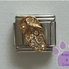 Flip Flop Crystal Birthstone Italian Charm Diamond-Clear   April
