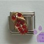 Flip Flop Crystal Birthstone Italian Charm Ruby-Red for July