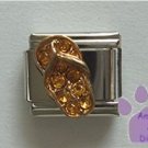 Flip Flop Crystal Birthstone Italian Charm Topaz-Yellow for November