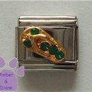 Flip Flop Emerald Crystal Birthstone Italian Charm for May