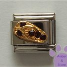 Flip Flop Garnet Crystal Birthstone Italian Charm for January
