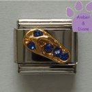 Flip Flop Sapphire Crystal Birthstone Italian Charm September