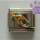 Flip Flop Zircon Crystal Birthstone Italian Charm for December