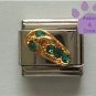 Flip Flop Zircon Crystal Birthstone Italian Charm for December