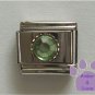 Round Crystal Birthstone Italian Charm Peridot-Green for August