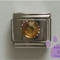 Round Crystal Birthstone Italian Charm Topaz-Yellow for November