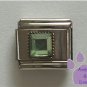 Square Crystal Birthstone Italian Charm Peridot-Green for August