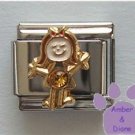 Girl November Birthstone Italian Charm with Topaz Crystal