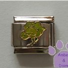 Open Rose Birthstone Italian Charm Peridot-Green for August