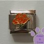 Open Rose Birthstone Italian Charm Topaz-Orange for November