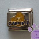 GARFIELD Italian Charm Garfield cat sitting with his name