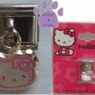 Hello Kitty Dangle Italian Charm Kitty in pink outline