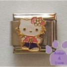 Hello Kitty in a Pink Shirt and Purple Pants Italian Charm