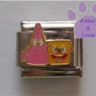 Patrick Star and SpongeBob SquarePants Italian Charm
