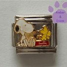 Snoopy and Woodstock Italian Charm of the Peanuts gang