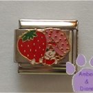 Strawberry Shortcake Italian Charm holding a HUGE strawberry