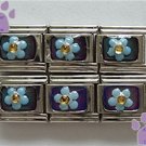 Blue Flower Mood Italian charm changes color with your mood