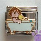 Bath Time for Baby Italian Charm Very Cute Baby in Tub