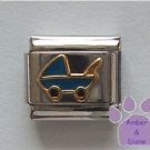 Blue Baby Carriage Italian Charm