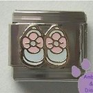 Pink and White Baby Shoes Italian Charm