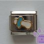 White and Blue Baby Soother Italian Charm Pacifier