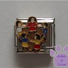 Children Holding Hands in a Circle Italian Charm