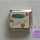 Daddys Little Girl Italian Charm with flowers